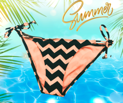 O'NEILL долнище на бански тип бикини в розово и черно